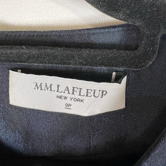 MM Lafleur Women's Navy Blue Cotton Blend Sheath Dress Pockets Size‎ 0 Designer - Picture 5 of 11